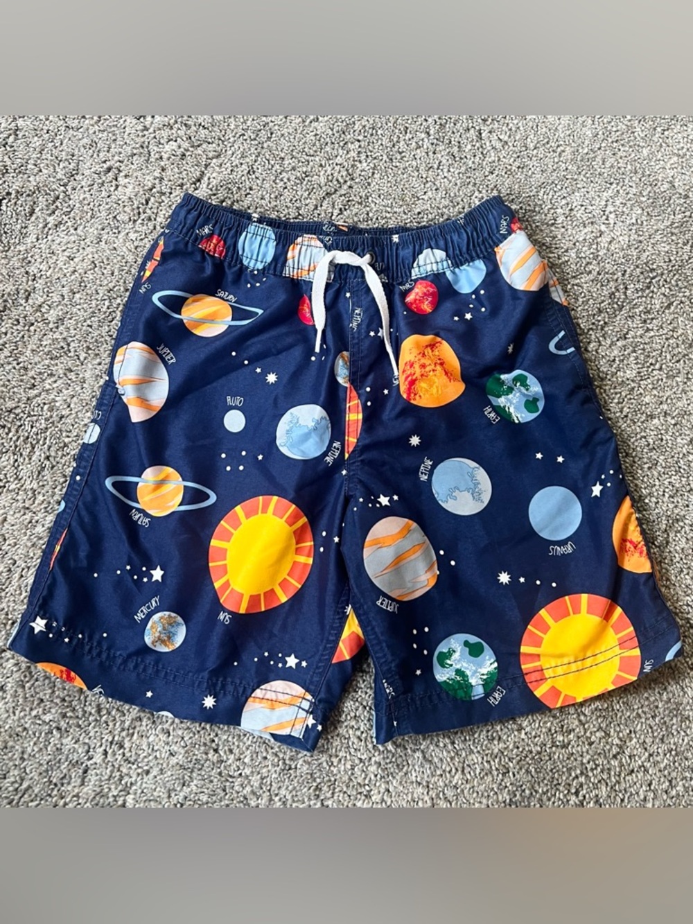 Hanna Andersson Milky Way Space Swim Trunks Boy’s Size 130 US 8